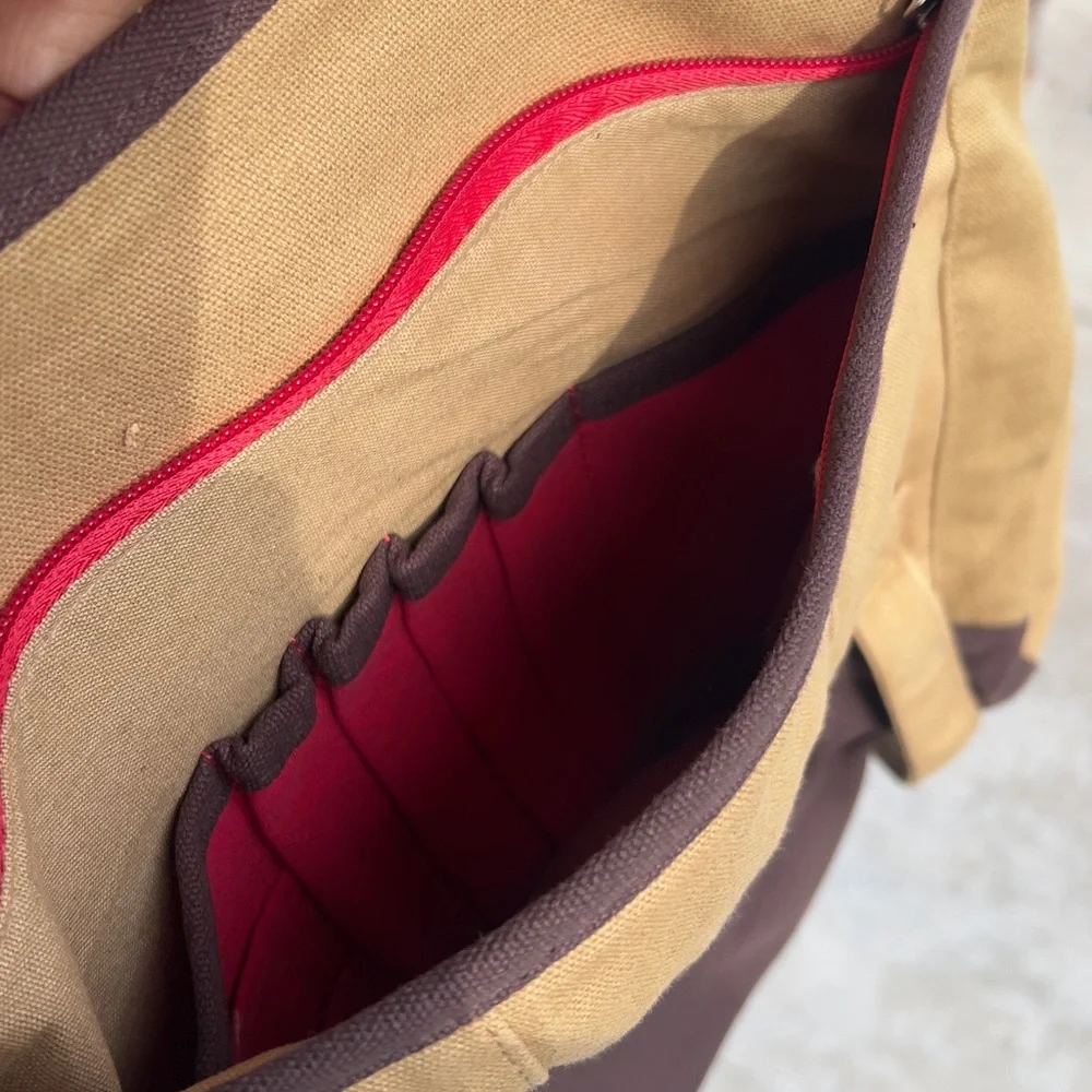 Heritage Supply Company Messenger Computer Bag Tan Good Condition